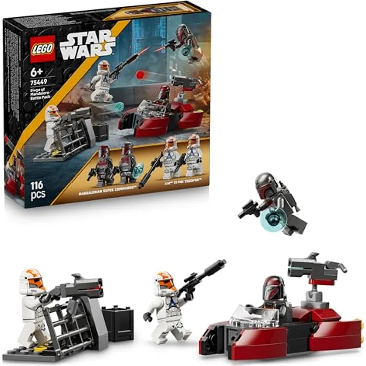 LEGO Star Wars 75449 Belagerung von Mandalore Battle Pack, Action-Spielzeug mit 4 Minifiguren, Speederbike und Blastern für Kinder ab 6 Jahren – Bild 1