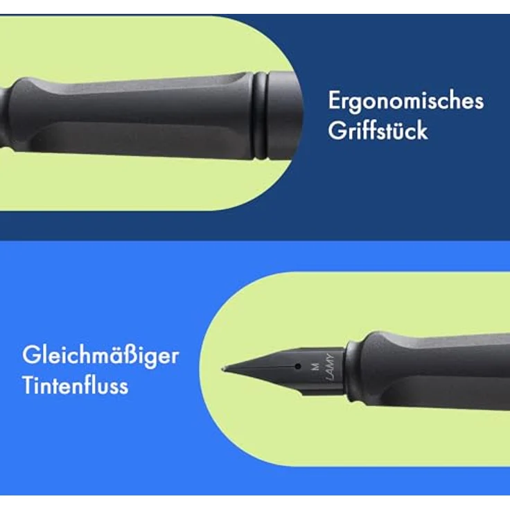 Lamy Safari Füllfederhalter, anthrazit, mittlere Feder (L17M) – Bild 4