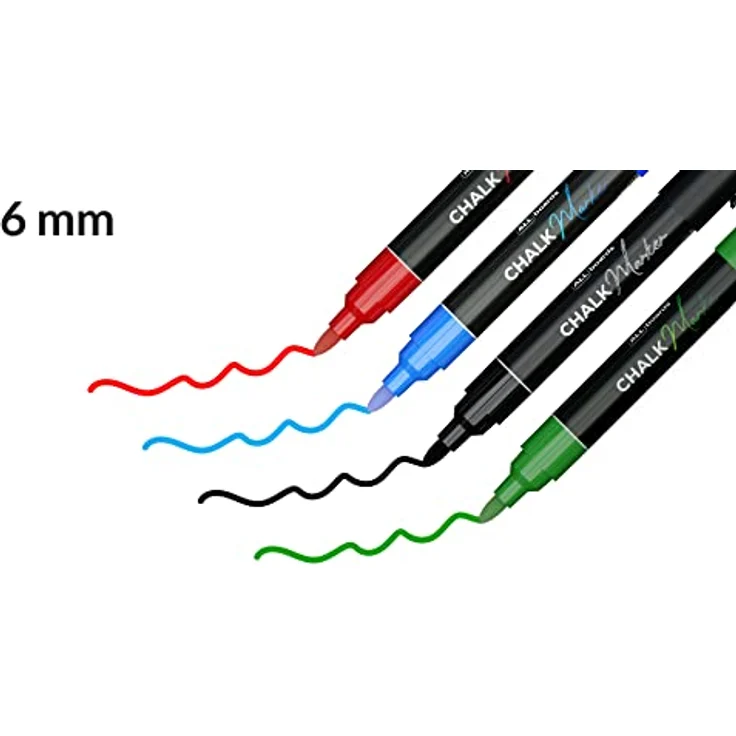 ALLboards Whiteboard Marker CM-SET, 4-tlg. Set für präzises Schreiben und Zeichnen, schwarz – Bild 2