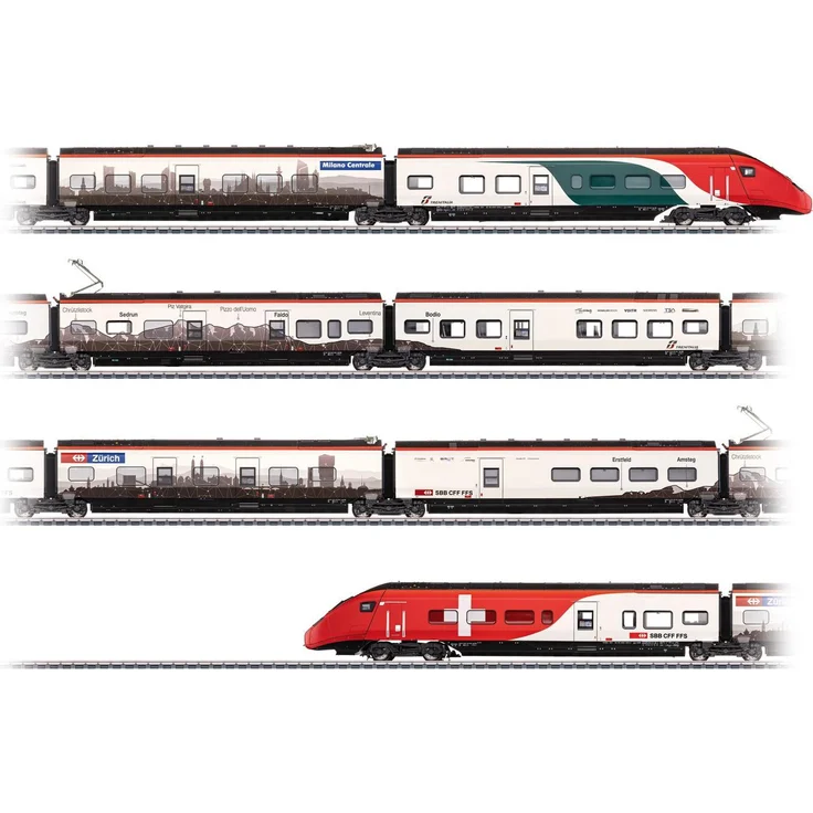 Märklin H0 Mä Giruno Rabe 501 SBB, 7-teiliges elektrisches Hochgeschwindigkeitsmodell mit Digital-Decoder mfx+ und umfangreichen Geräusch- und Lichtfunktionen – Bild 1