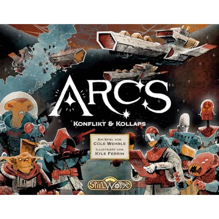 Spielworxx ARCS, Grundspiel Expertenspiel für 2-4 Spieler, ab 14+, 60-120 Min, Sci-Fi Strategie mit 100 Holz-Raumschiffen und 18 Sonderwürfeln, Deutsch – Bild 3