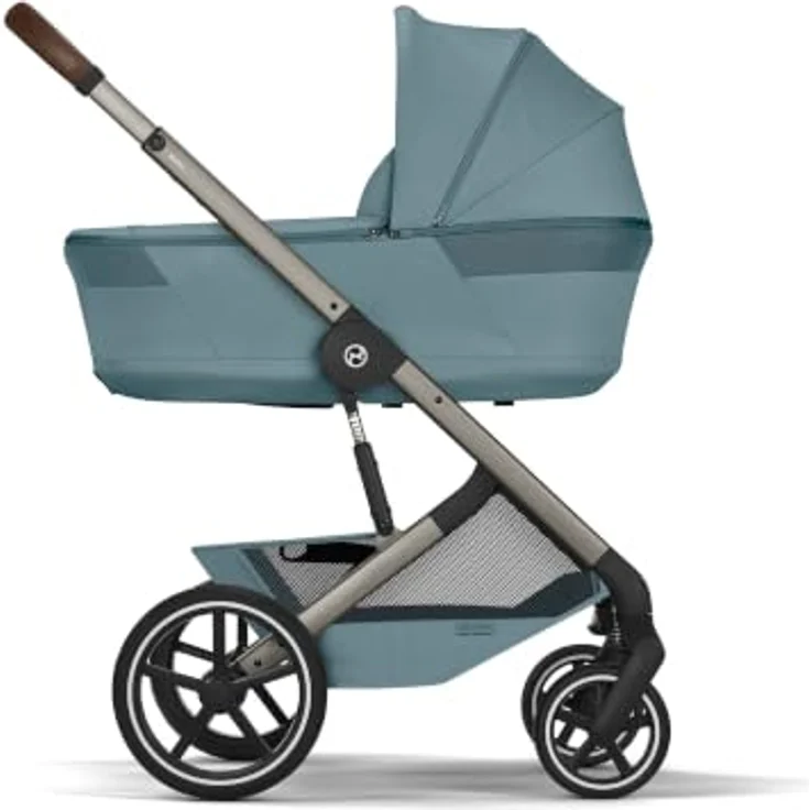 CYBEX Gold Kinderwagen BALIOS S LUX mit faltbarer Babywanne und ergonomischer Sitzeinheit, Stormy Blue – Bild 4