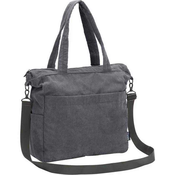 Fillikid Wickeltasche Cord, praktische Wickeltasche mit Thermotasche und verstellbarem Trageriemen, zeitloses Design aus Cord
