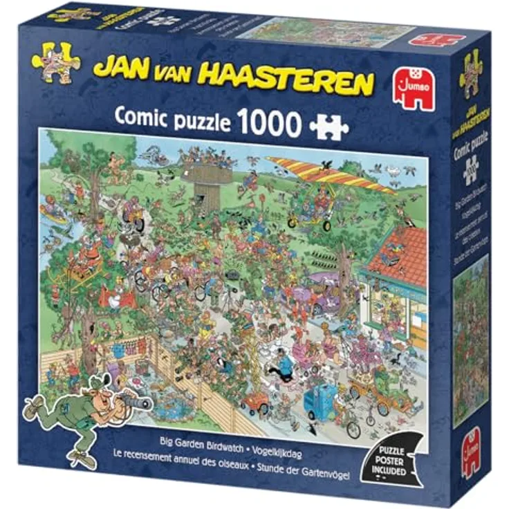 Jumbo Jan Van Haasteren – Die jährliche Volkszählung der Vögel – Puzzle für Erwachsene, 1000 Teile aus 100% recycled Karton