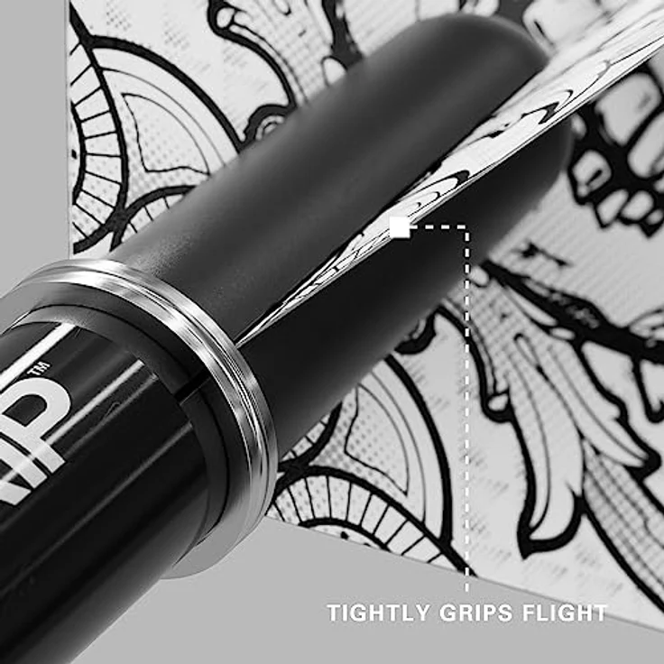 Target Darts Pro Grip Dartschäfte, Mittel - 9 Schäfte in Schwarz mit verbesserter Flugkontrolle und Griffigkeit – Bild 3