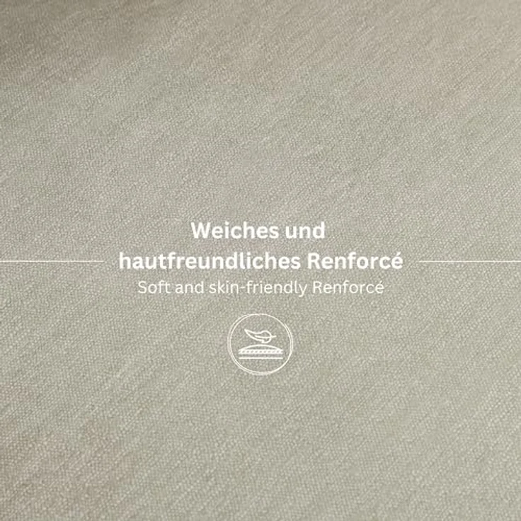 Esprit Home NEU! Premium Bettwäsche 155 x 220 cm Baumwolle 2teilig - Grau - inkl. einem Kopfkissenbezug 80x80cm - Sportlicher UNI Look mit ESPRIT Logostickerei – Bild 4