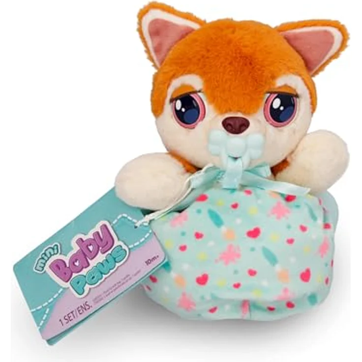 BABY PAWS Mini Paws Baby Shiba Inu, Interaktiver Babyhund zum Herumtragen und Kuscheln, der Laute von Sich gibt - inkl. eines Tragebeutels, Empfohlen für Kinder ab 3 Jahren – Bild 2