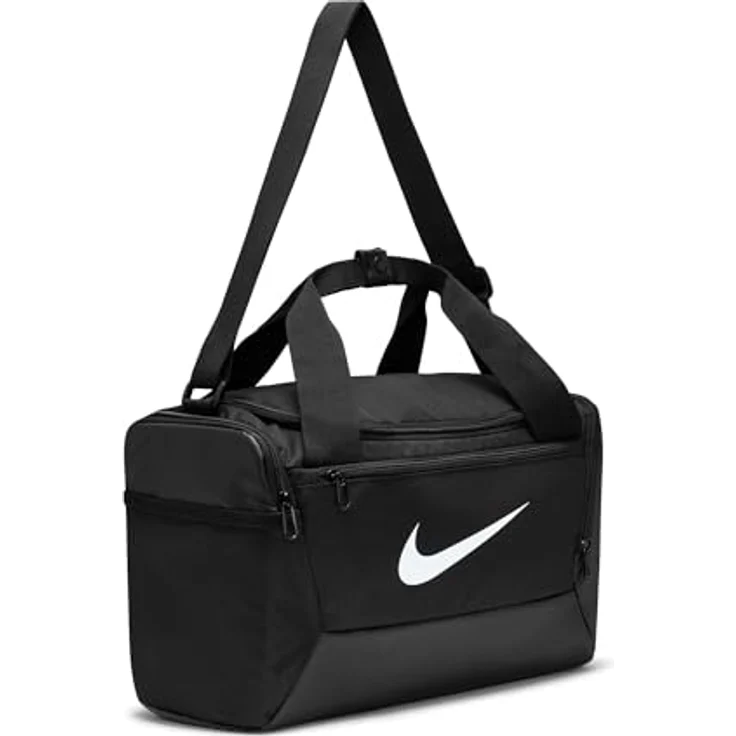 Nike Sporttasche Brasilia - Sporttasche (XS, 25 l) - Schwarz/Weiß - Mit separatem Fach für Schuhe und verschwitzte Kleidung – Bild 5