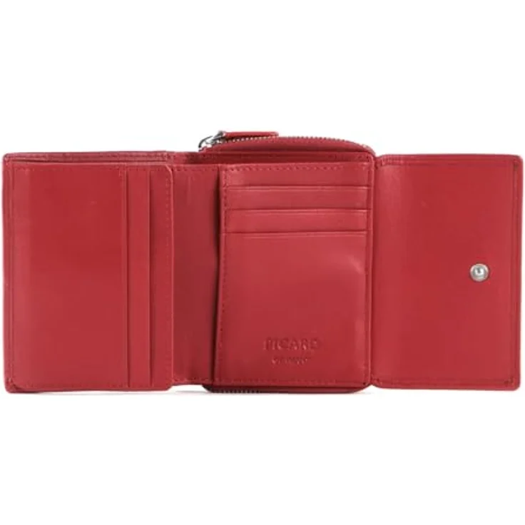 Picard Bali 1 1171, Geldbörse aus weichem Rindleder, rot, 10 x 3 x 9 cm – Bild 3