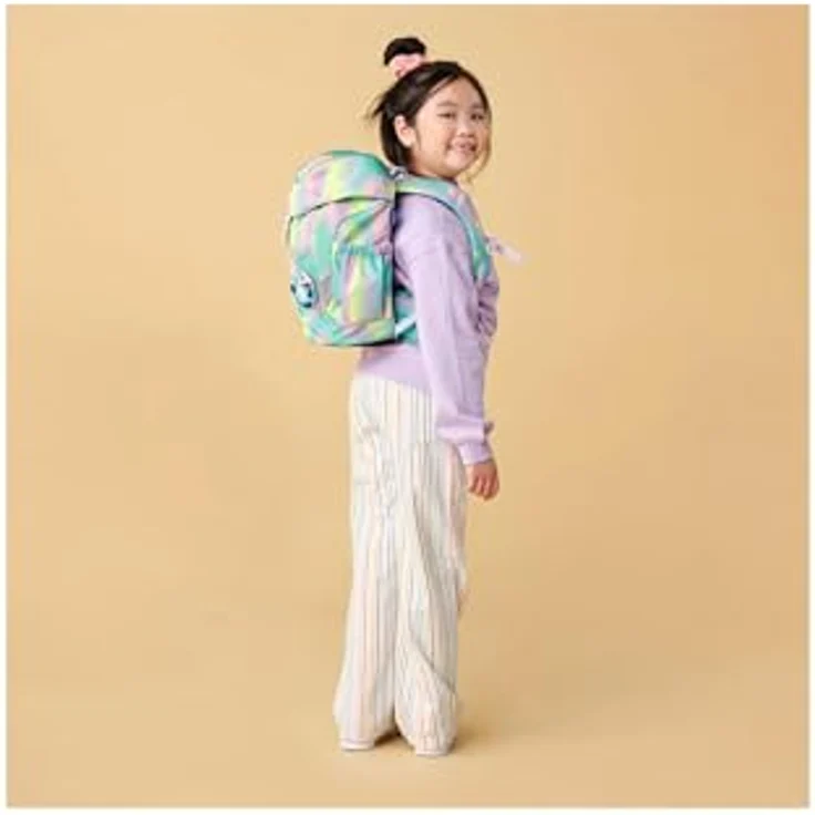 Ergobag Mini Kindergartenrucksack, ergonomische Tasche für A4 Unterlagen, mehrfarbig mit Reflektoren und Fläschchenfach – Bild 7