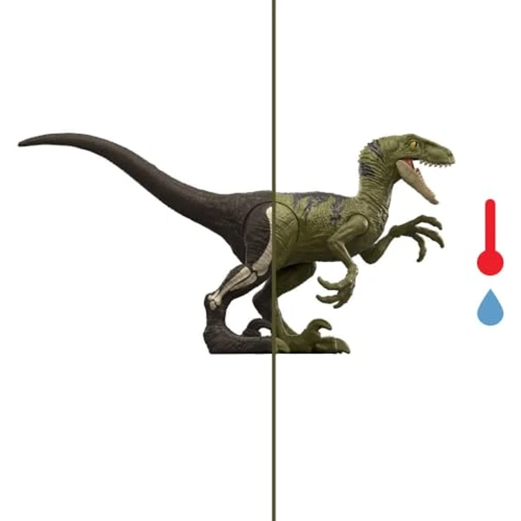 Mattel Jurassic World Dino Reveal, Sammelfigur mit Farbwechsel-Effekt, 1 Stück – Bild 4