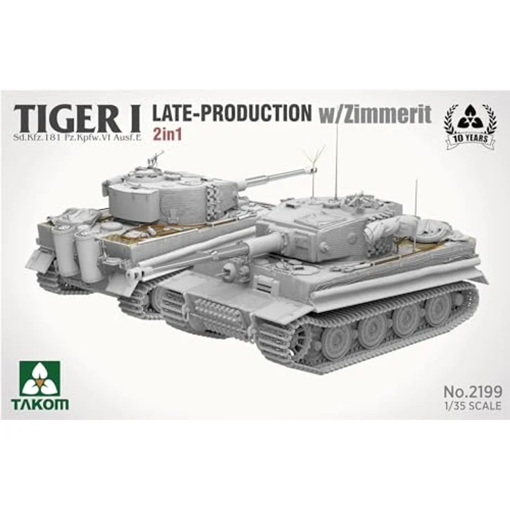 Takom Tiger I Late-Production w/Zimmerit Sd.Kfz.181 Pz.Kpfw.VI Ausf.E, Modellfahrzeug 2 in 1 – Bild 2