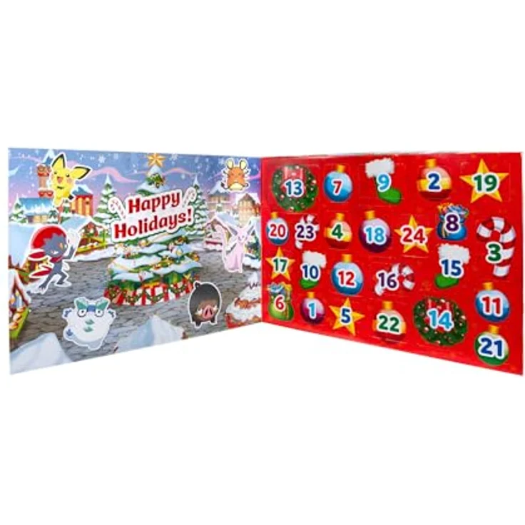 Pokémon PKW3624 - Battle Figure Deluxe Adventskalender 2024, mit Licht und Sound, 24 exklusive Überraschungen – Bild 2