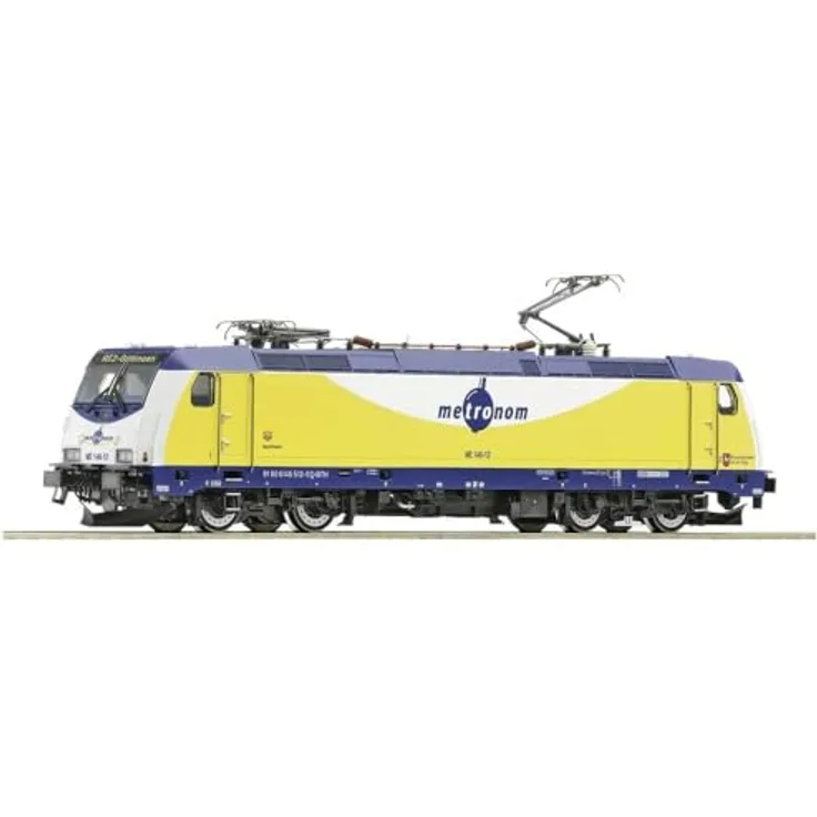 Roco 7500037 H0 E-Lok ME 146-12 der metronom, gelb-blau, TRAXX-Type P160 AC2, crashoptimierter Lokkasten