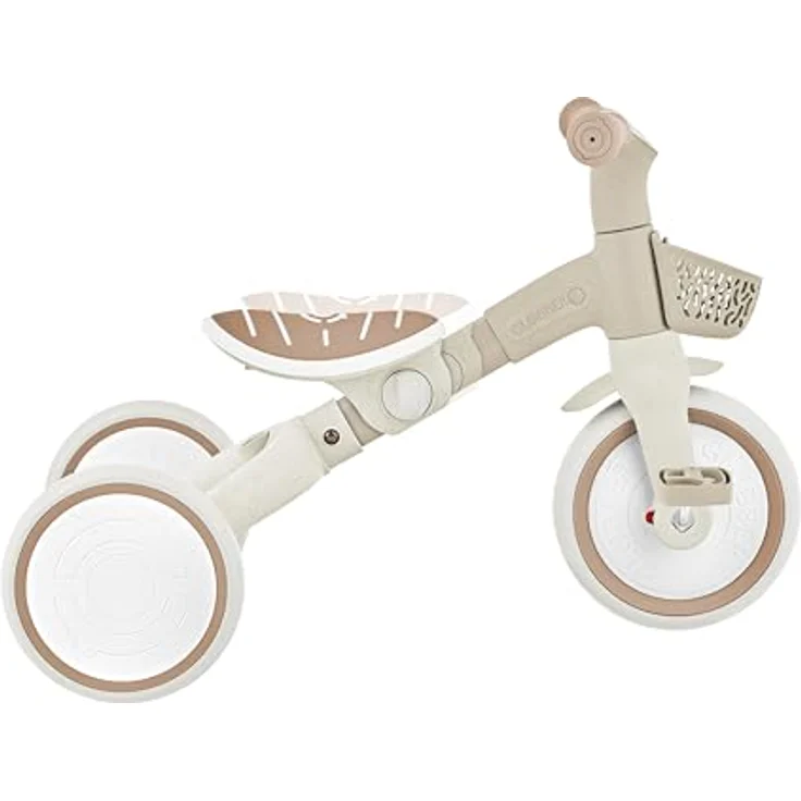 GLOBBER Learning Trike 3in1 Plus, Dreirad und Laufrad für Kinder, höhenverstellbarer TPR-Sattel, 8/7 Zoll, Taupe – Bild 5