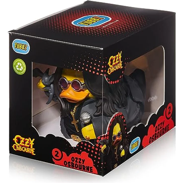 TUBBZ Box-Ausgabe Ozzy Osbourne Sammler-Vinyl-Gummiente Figur - Offizielles Ozzy Osbourne Merchandise - Musik, hochdetailliert und 9 cm groß. – Bild 2