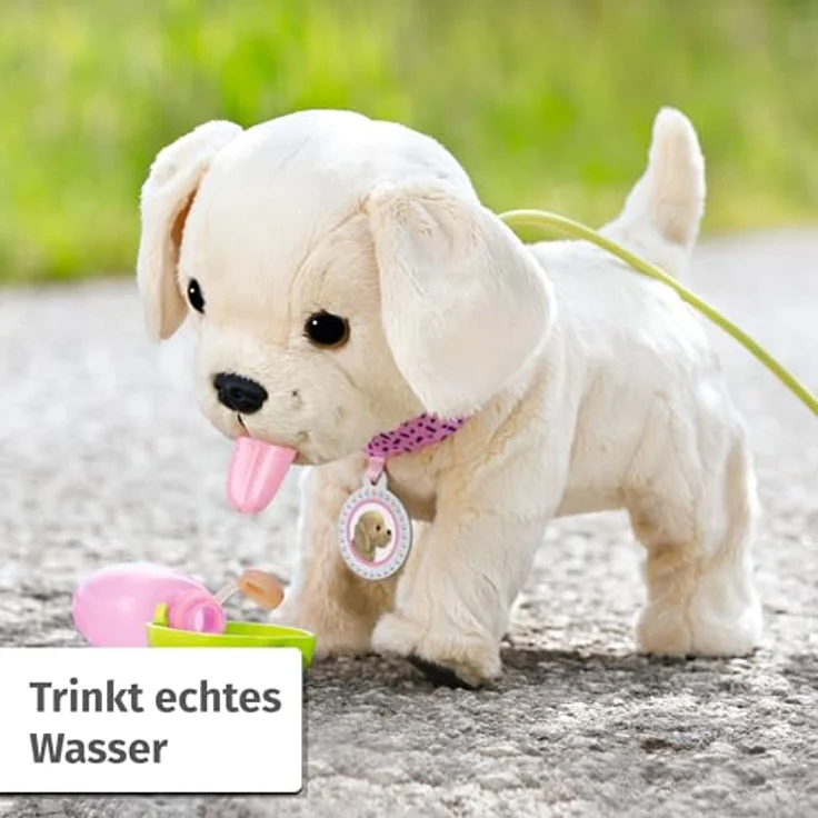Baby Born Plüschfigur Mein Hund Lucky mit Box, interaktive Funktionen und echtes Wasser trinken – Bild 3