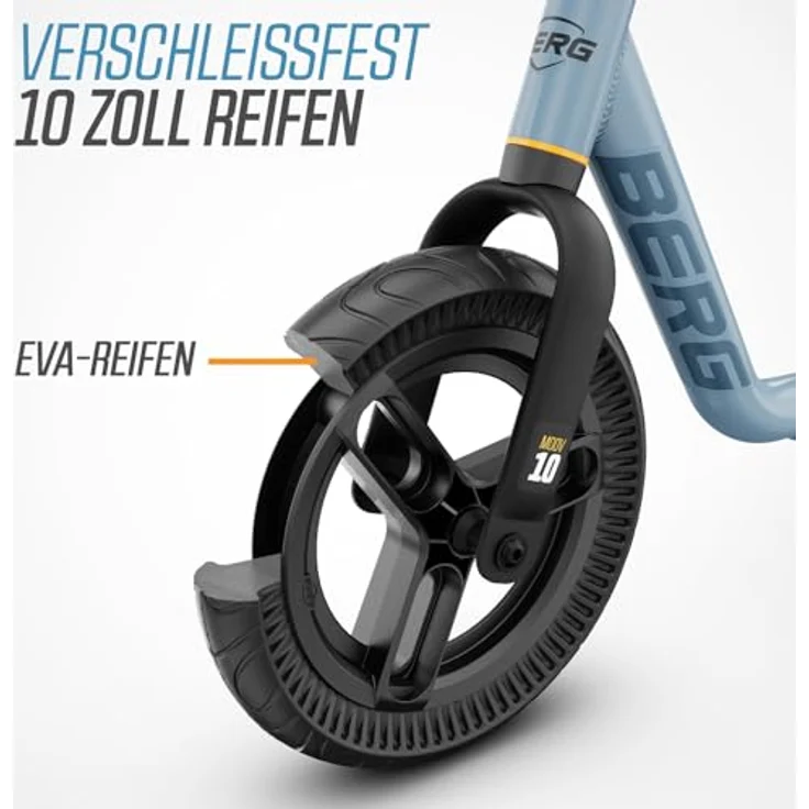 Berg MOOV 10 Zoll Laufrad, Laufrad ab 2 Jahre, Höhenverstellbar (Blau) – Bild 4