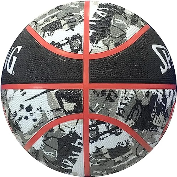 Spalding Graffiti Ball 84378Z, Unisex basketballs, Black, 7 EU, Gum – Bild 2