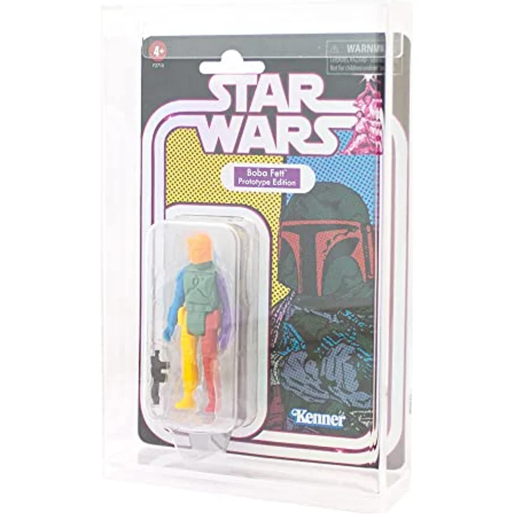 Morax 3x Stavo Flip Acryl Aufbewahrungsbox für Spielfiguren, UV-geschützt, ideale Vitrine für Star Wars Reaction Figuren, 25,5cm x 16cm x 5cm – Bild 2