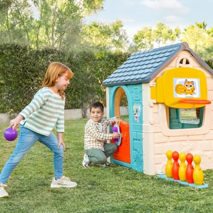Feber Casual 6 Activities House, Spielhaus mit 6 Spielaktivitäten, Sonnenlichtbeständigen Farben, leicht montierbar, geeignet ab 3 Jahren – Bild 3