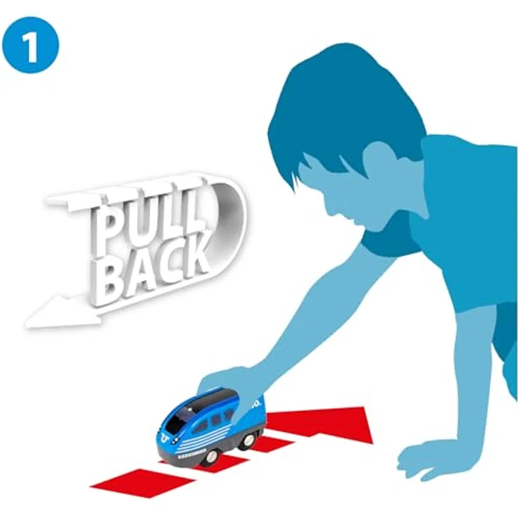 BRIO® Spielzeug-Eisenbahn BRIO® WORLD, Lok mit Rückziehmotor - batteriefrei und magnetische Verbindung – Bild 6