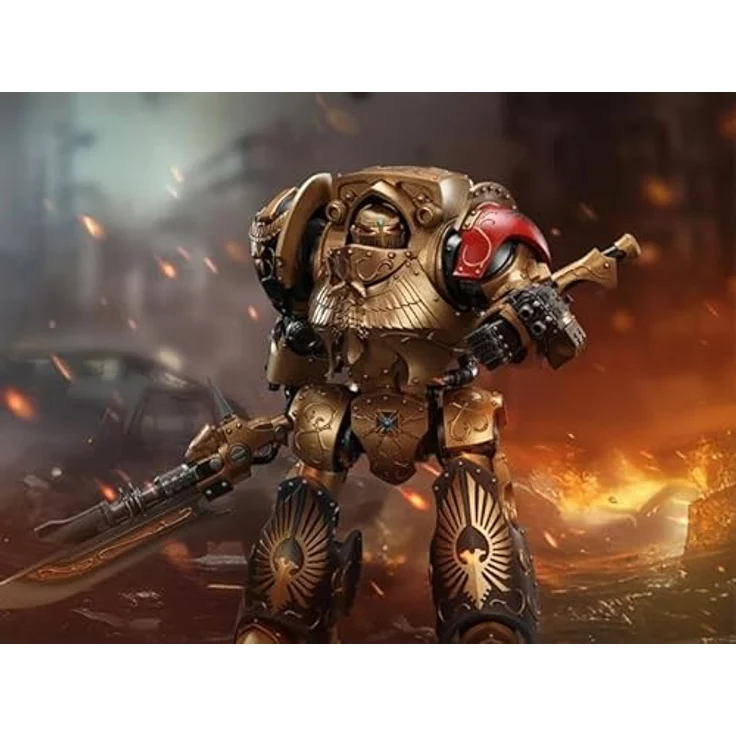 Joy Toy Warhammer The Horus Heresy Legio Custodes Contemptor-Achillus Dreadnought, 25 cm Actionfigur mit Zubehör – Bild 2