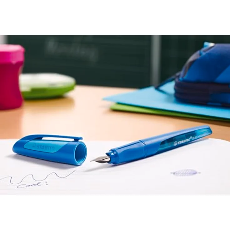 STABILO Füllfederhalter EASYbuddy L, Linkshänder, koralle/rot, ergonomisch mit Soft-Griffzone – Bild 5