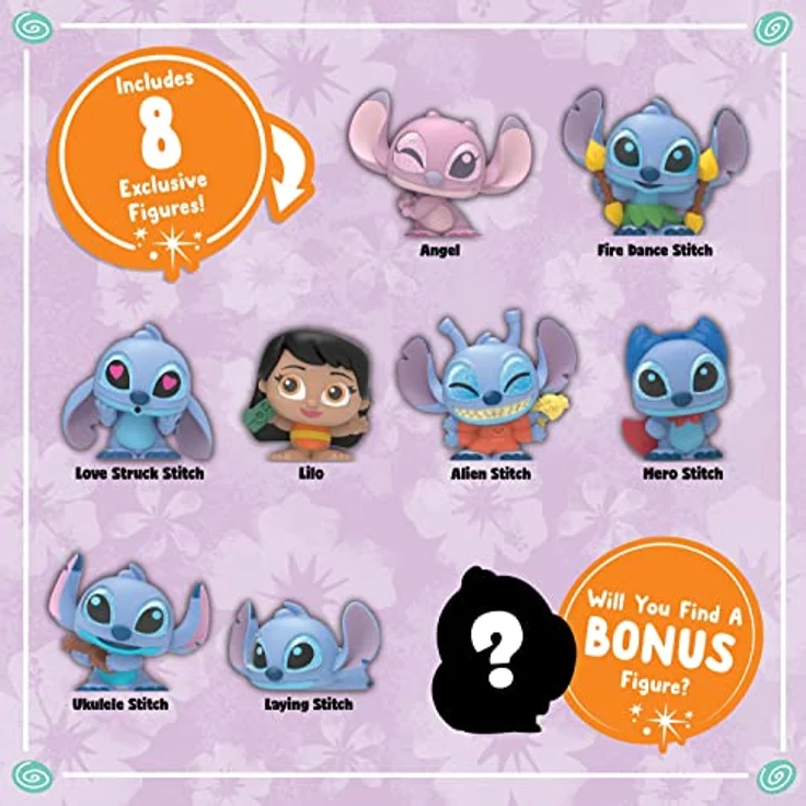 Just Play Disney Doorables Stitch Collection Peek, 8-teilig, 3,8 cm große Sammelfiguren, Kinderspielzeug ab 5 Jahren, Surfer-Hütte Design – Bild 5