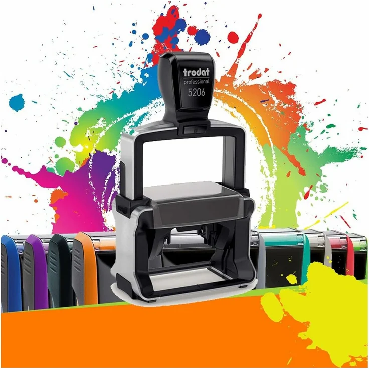 TRODAT Stempel Textstempel, individualisierbar 5206 IBAN selbstfärbend schwarz - Lasergravur, Premium-Gummi, 5-6 Farben Tinte, strapazierfähiges Gehäuse, hergestellt in Frankreich – Bild 1