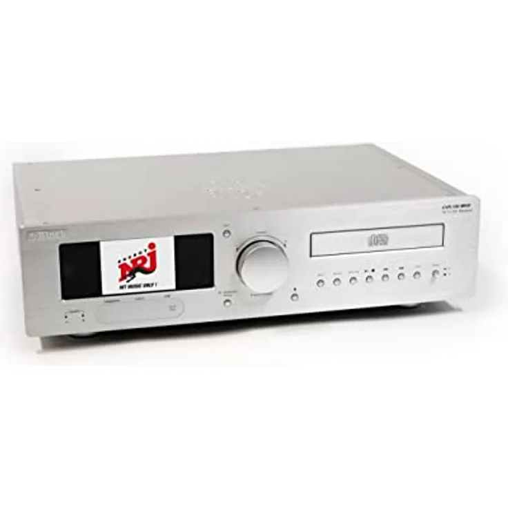 Block CVR-100+ MKIII All-in-One-System, CD-Player mit HCDC, MP3, Web-Radio, Multiroom, Bluetooth, 2 x 52 Watt, Silber
