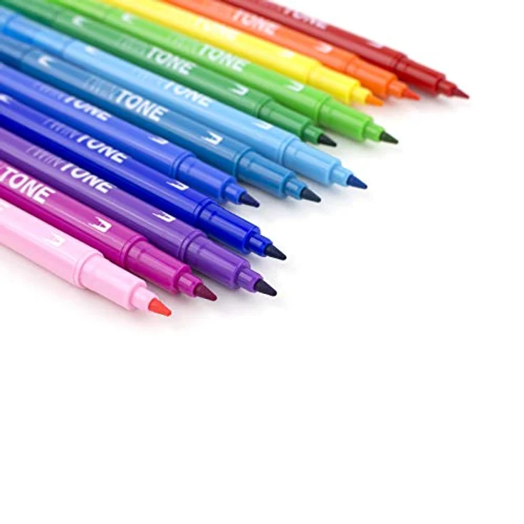 Tombow Twin Tone Filzstifte, 12 Stück, Regenbogenfarben - Ideal für Journaling, Sketchnoting und Lettering – Bild 4