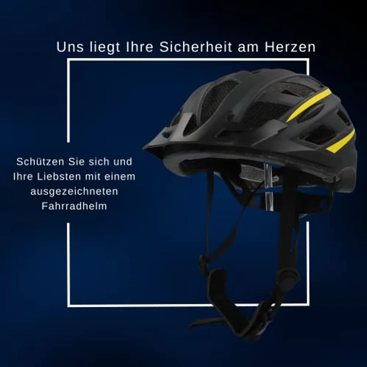 FISCHER Fahrrad Urban Montis Helm, schwarz/gelb, Größe 52-59 cm – Bild 5
