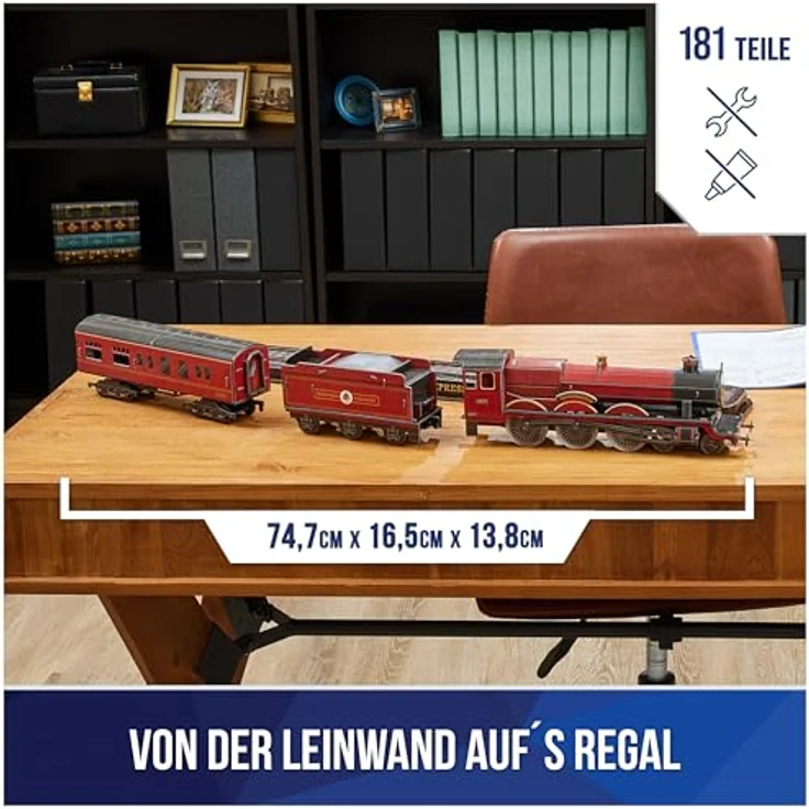 Spin Master 3D-Puzzle 4D Build - Harry Potter - Hogwarts Express, 181 Puzzleteile - hochwertiges Kartonmaterial, detailgetreu, ideales Geschenk für Fans – Bild 2