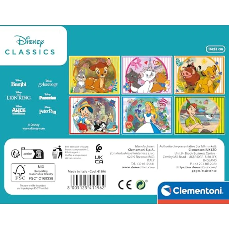 Clementoni Disney Classics 12 Würfel Puzzle Kinder - Sensorik- & Motorikspielzeug, vielseitiger Puzzle-Spaß - für Kinder ab 3 Jahren – Bild 3