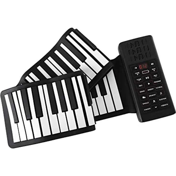 McGrey RA-88 Rollpiano - Faltbares Klavier zusammenrollbar für Transport - Li-Ionen Akku - Praktisch & leicht - Inkl. Ladekabel und Pedal – Bild 2