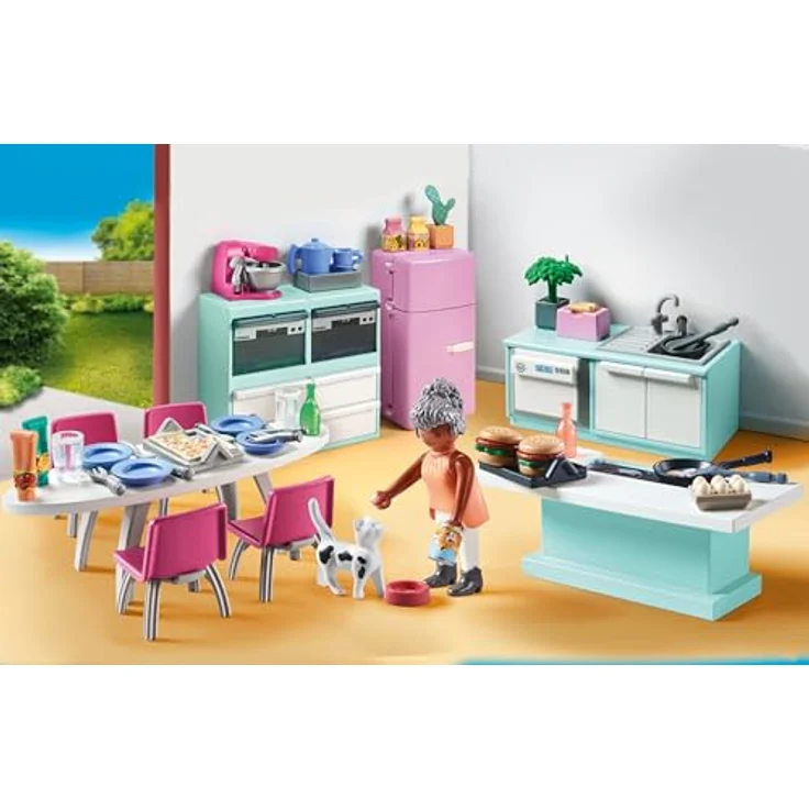 Playmobil® Konstruktions-Spielset Küche mit Essplatz (71608), myLife, (105 St), Made in Europe – Bild 3