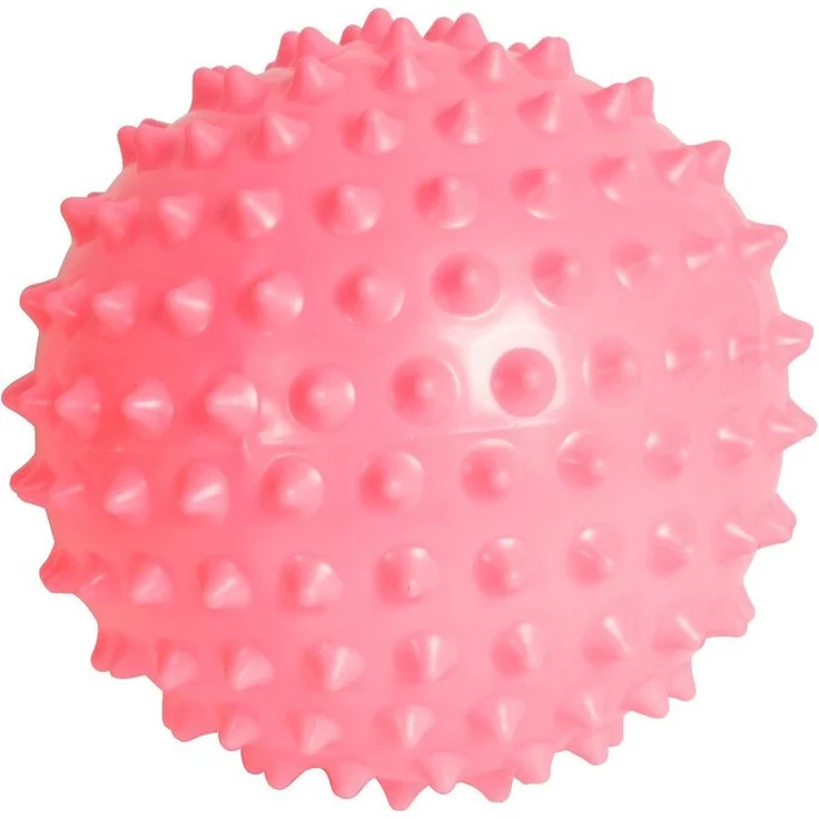 Sport-Thieme Noppenball Air, Igelball mit genoppter Oberfläche, orange oder rosa, Durchblutungsfördernd und individuell einstellbarer Luftdruck, 20 cm