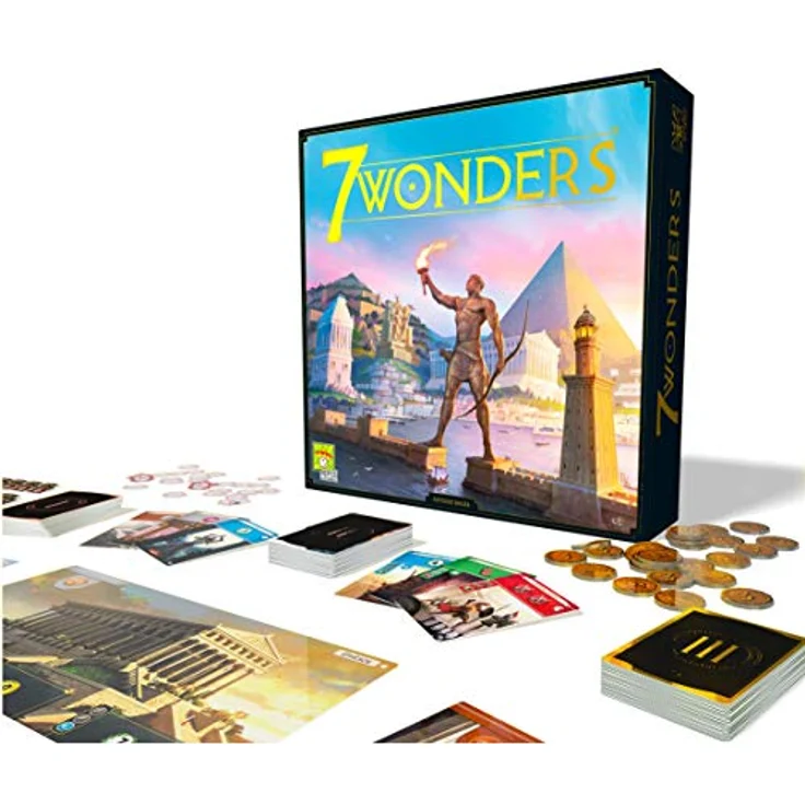 Enigma 7 Wonders V2, Brettspiel über antike Zivilisationen, für 3-7 Spieler, Norwegisch und Englisch, neue Regeln und Design, 30 Minuten Spielzeit – Bild 3
