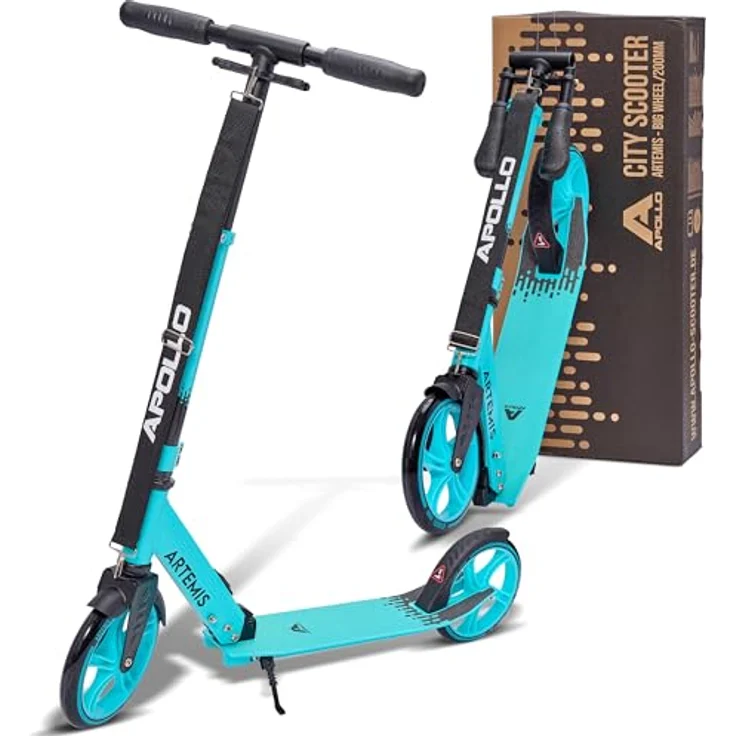 Apollo Artemis City Scooter, klappbar und höhenverstellbar, für Kinder ab 6 Jahren, mit robustem Rahmen und Big Wheels – Bild 1