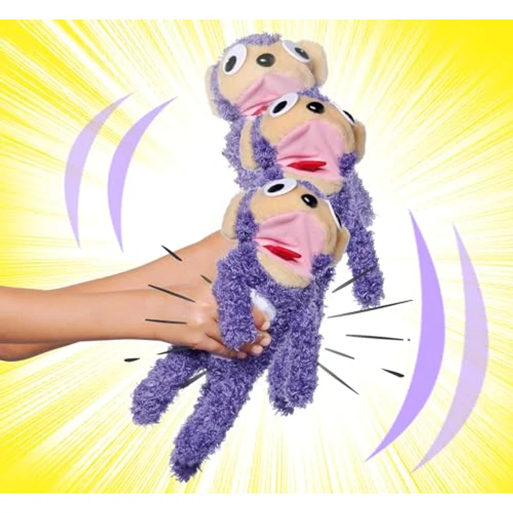 Simba 105953333 ScreamerZ Affe „Monkey Madness“ mit Sound - witziges Kuscheltier mit Schrei-Geräuschen - Plüschfigur für Kinder ab 5 Jahre, ca. 30 cm, lila – Bild 5