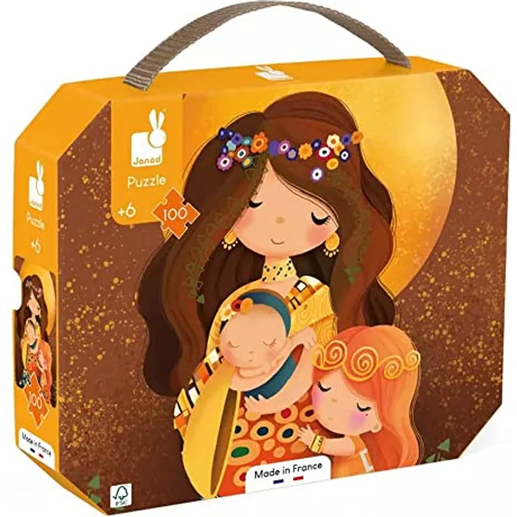 Janod Puzzle inspiriert von Klimt, 100-teiliges Lernspiel zur Förderung von Geduld und Fingerfertigkeit, FSC-zertifiziert, für Kinder ab 6 Jahre, J02577