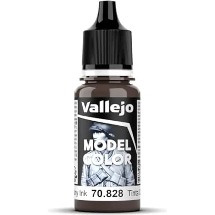 Vallejo Model Color Acrylfarbe Braun (Holzmaserung) Matt, 18 ml - Autonivellierend und BSL-System für Modellbau und Figuren