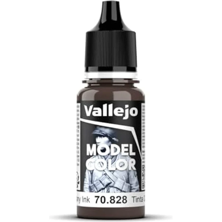Vallejo Model Color Acrylfarbe Braun (Holzmaserung) Matt, 18 ml - Autonivellierend und BSL-System für Modellbau und Figuren – Bild 1