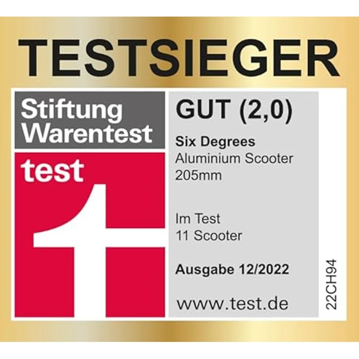 Authentic Sports Alu Scooter grau 205mm Six Degrees - Hochwertiger Aluminium Scooter mit 205 mm High Rebound-Rollen – Bild 8
