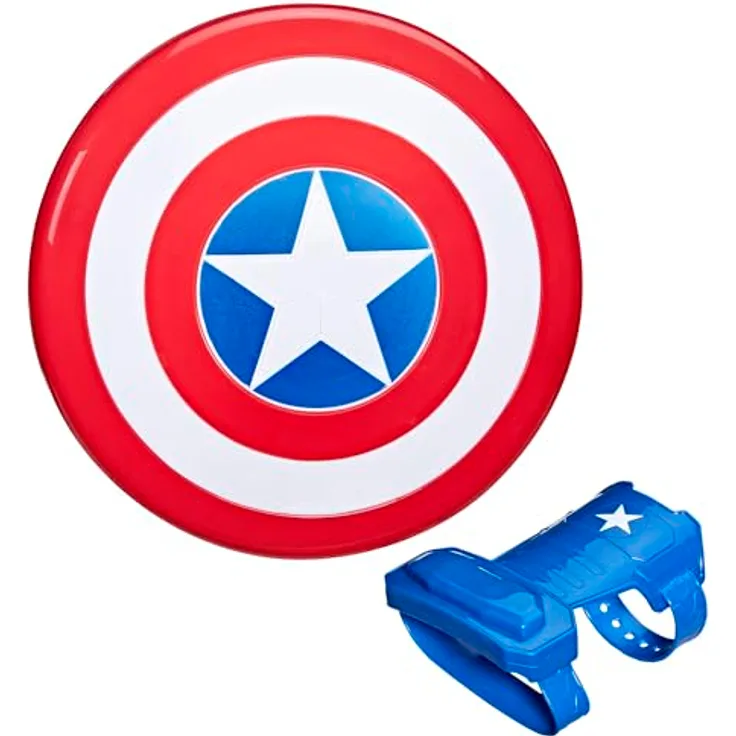 Marvel Avengers Captain America Magnetischer Schild und Halterung, Rollenspielartikel, Superhelden-Spielzeug