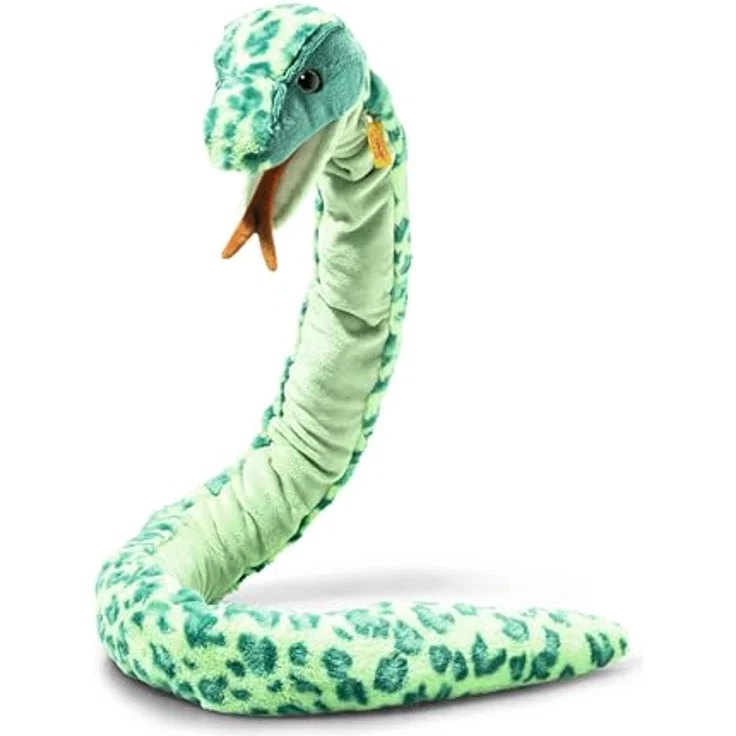 Steiff Gin Schlange grün 130 cm, Soft Cuddly Friends, Kuscheltier Schlange, Flauschiges Stofftier zum Spielen & Kuscheln, aus kuschelweichem Plüsch für babysanfte Haut, waschmaschinenfest – Bild 2