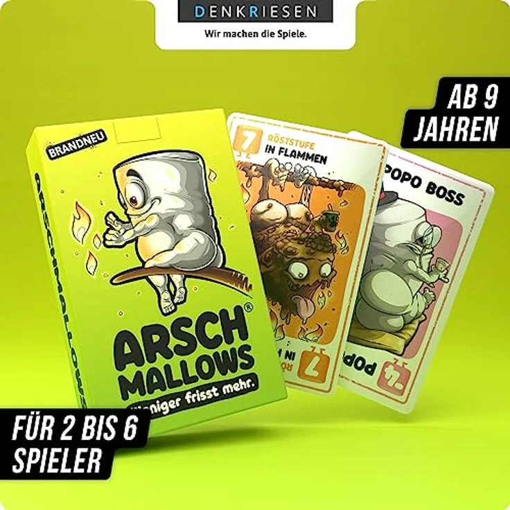DENKRIESEN - ARSCHMALLOWS® - weniger frisst mehr | ab 2 Spieler | Spiel ab 9 Jahren | Kartenspiel | Geschenkidee | Taktisch & Witzig – Bild 2