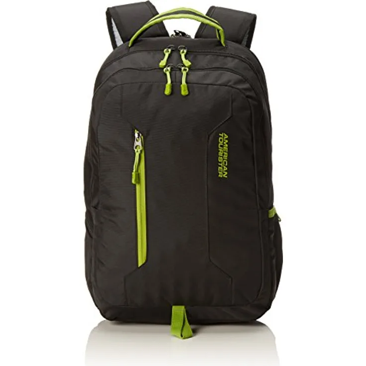 American Tourister Urban Groove - 15,6 Zoll Laptop Rucksack, 47 cm, 27 L, schwarz (black/lime green)