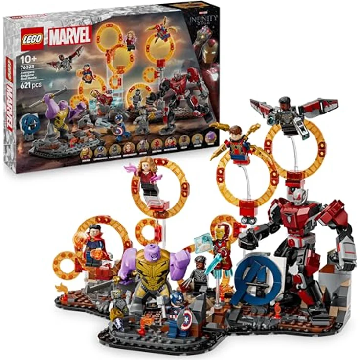 LEGO MARVEL 76323, Avengers: Endgame Letzter Showdown, 621-teiliges Bauset mit 10 Minifiguren und Ant-Man-Mech, für Kinder ab 10 Jahren – Bild 1